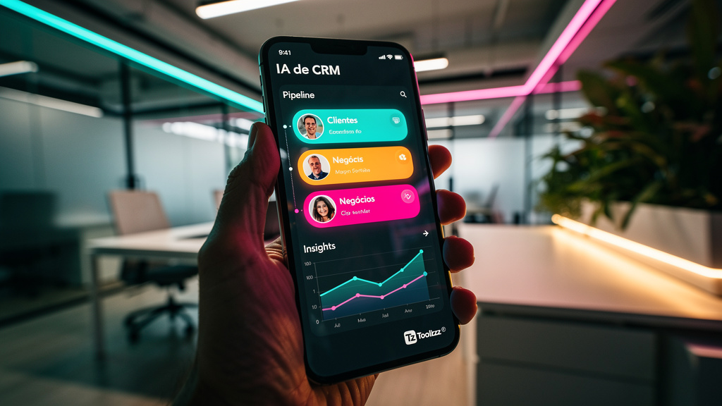 IA de CRM: Agente CRM Toolzz para otimizar pipeline e dados de clientes