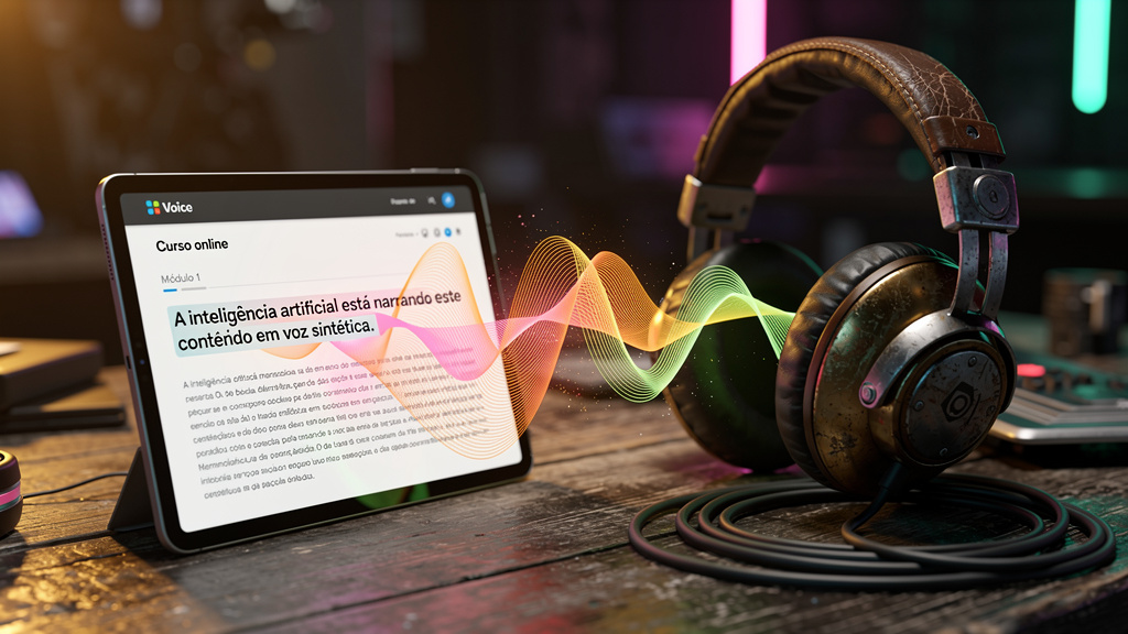 IA Narra o Futuro do E-learning: Cursos com Vozes Sintéticas