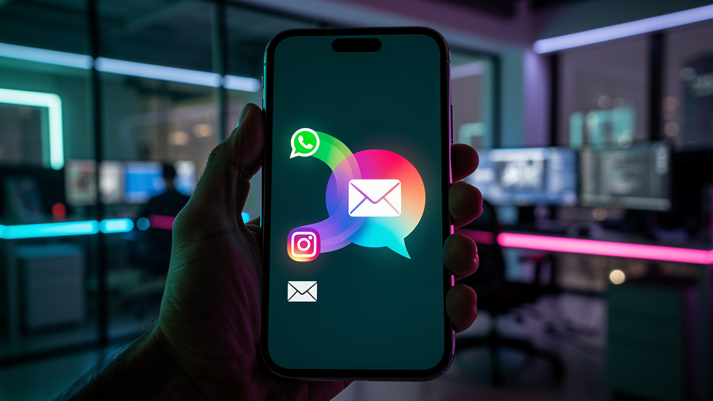 IA Unifica Comunicação: WhatsApp, Instagram e E-mail em um Único Chat