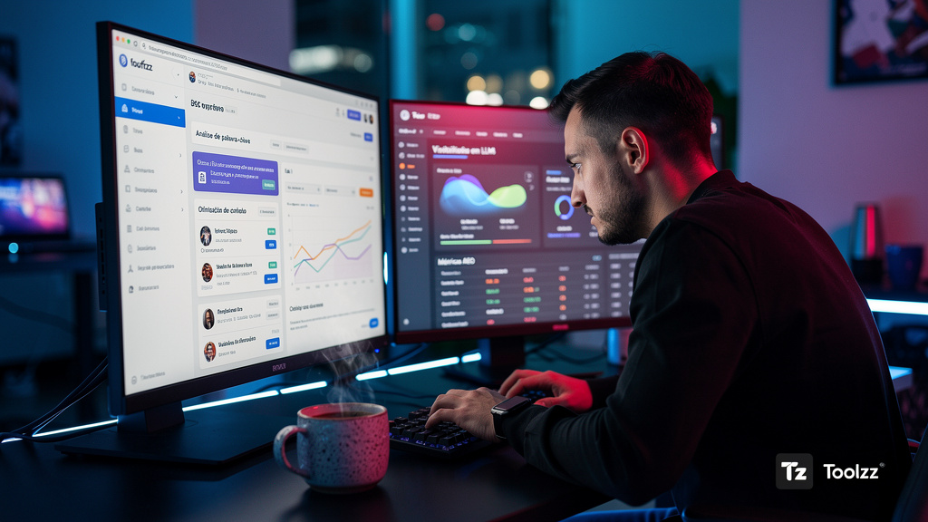 Visibilidade de Marca em LLMs: Toolzz vs Surfer SEO