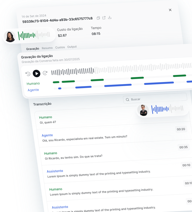 Analise a conversa e a transcrição