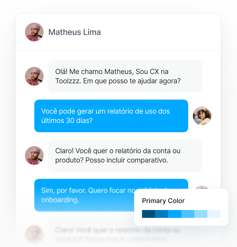 Chat no seu site ou produto
